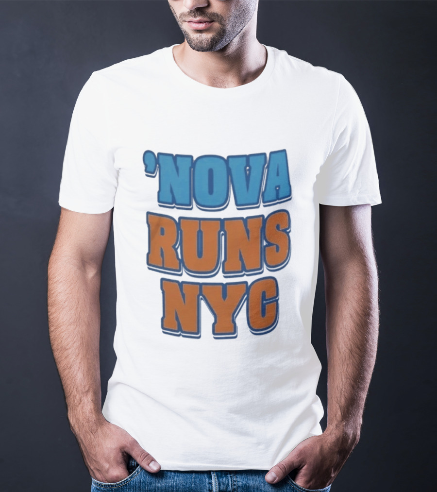 Nova Runs NYC Villanova Basketball Knicks Navy T-Shirt