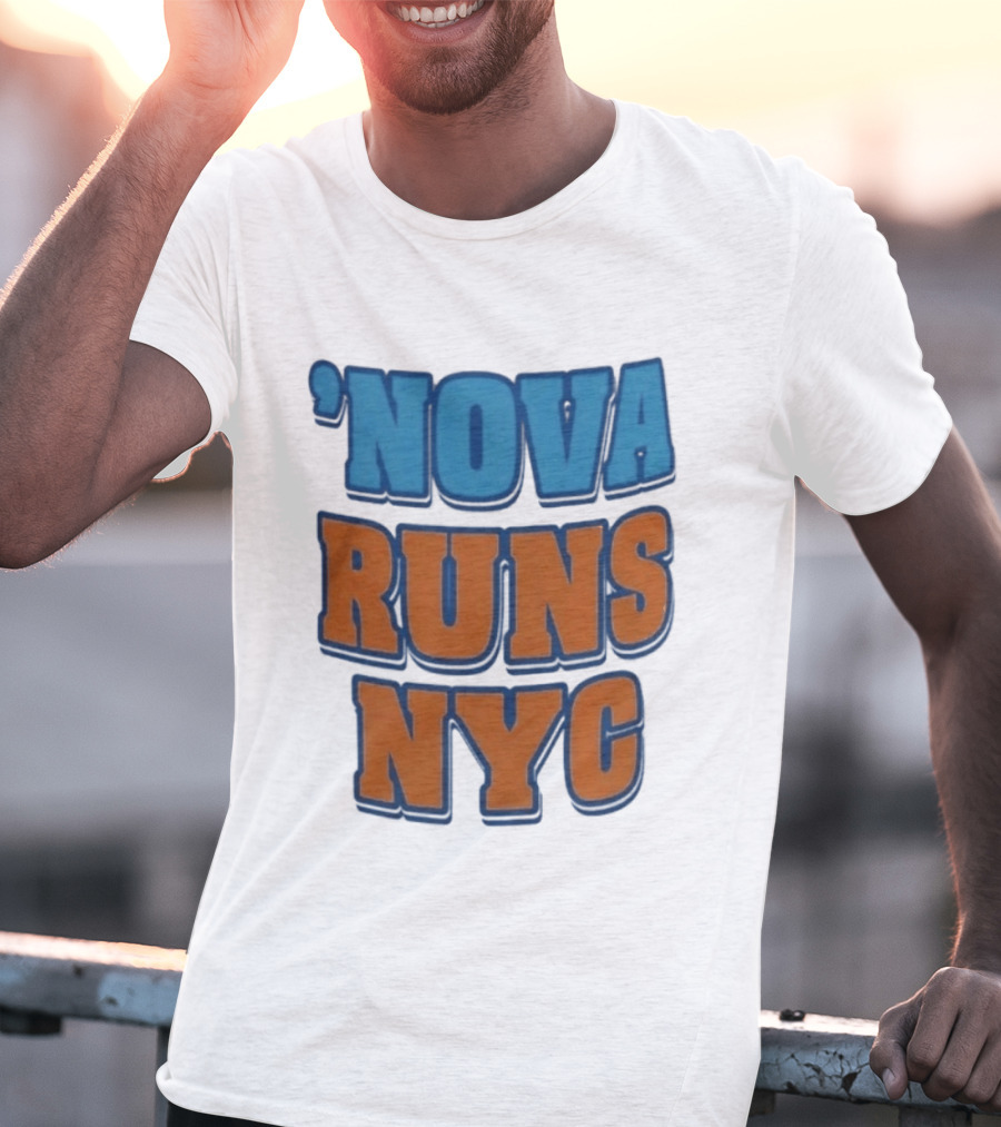 Nova Runs NYC Villanova Basketball Knicks Navy T-Shirt