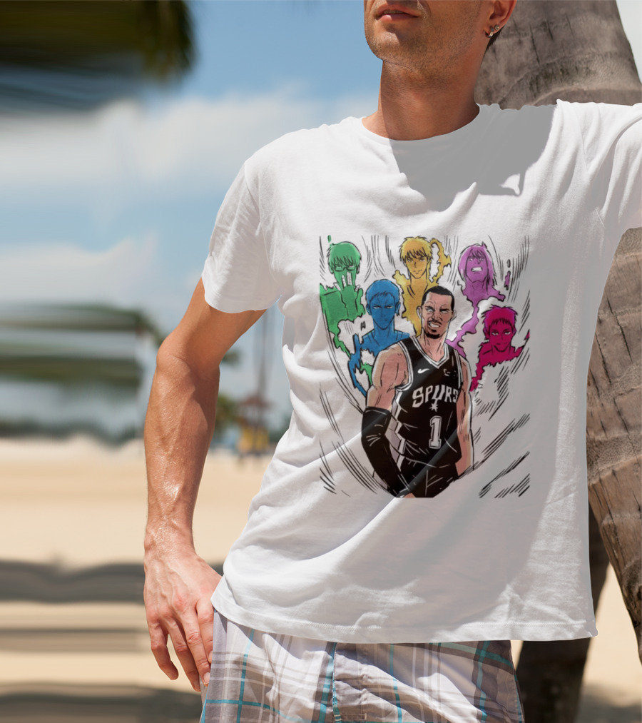 San Antonio Spurs Generation Of Miracles Anime Basketball T-Shirt