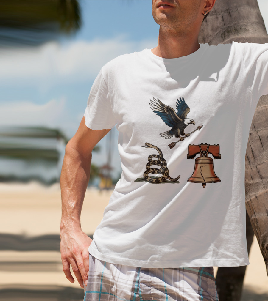 Guardians Of Freedom Eagle Snake Liberty Bell Arrow T-Shirt