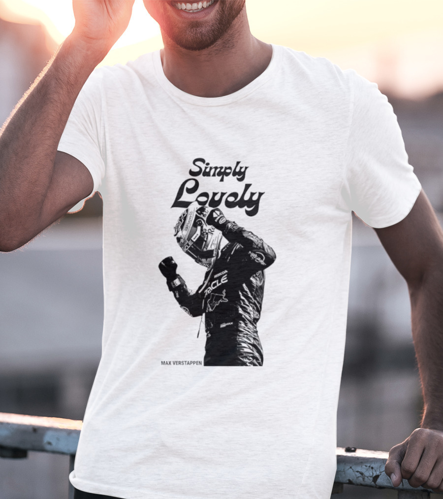 Simply Lovely Max Verstappen Racing Celebration Pose T-Shirt