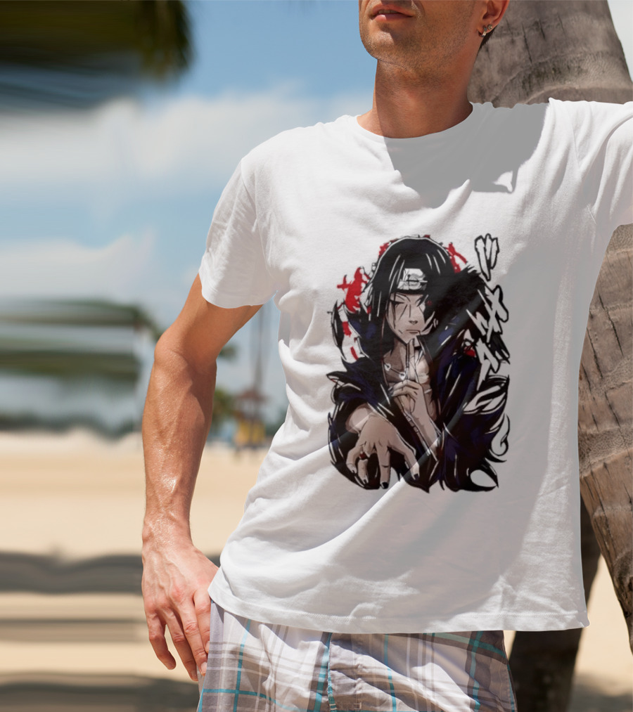 Itachi Uchiha Akatsuki Mangekyo Sharingan Raven Naruto Shippuden Anime T-Shirt