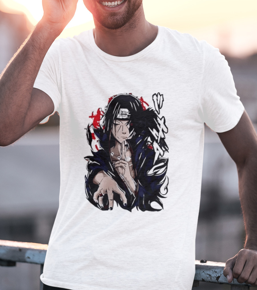 Itachi Uchiha Akatsuki Mangekyo Sharingan Raven Naruto Shippuden Anime T-Shirt