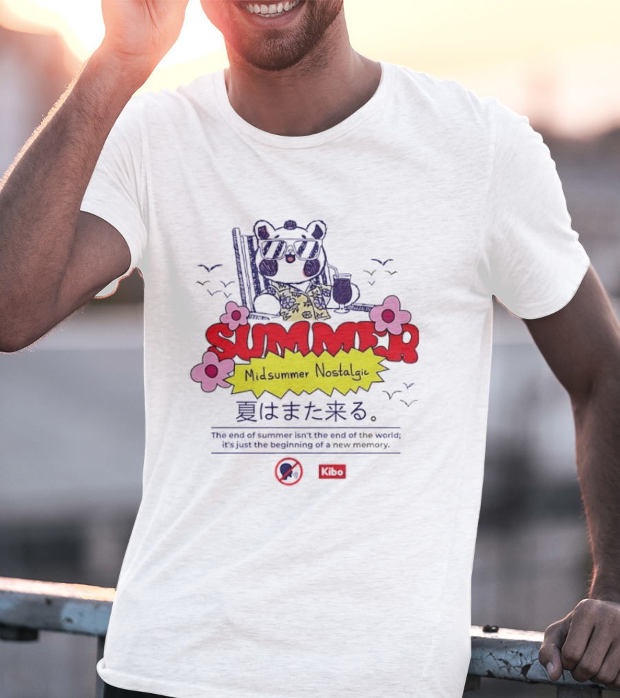 Kibo Chill Bear Midsummer Summer Nostalgic 2026 Vacation T-Shirt