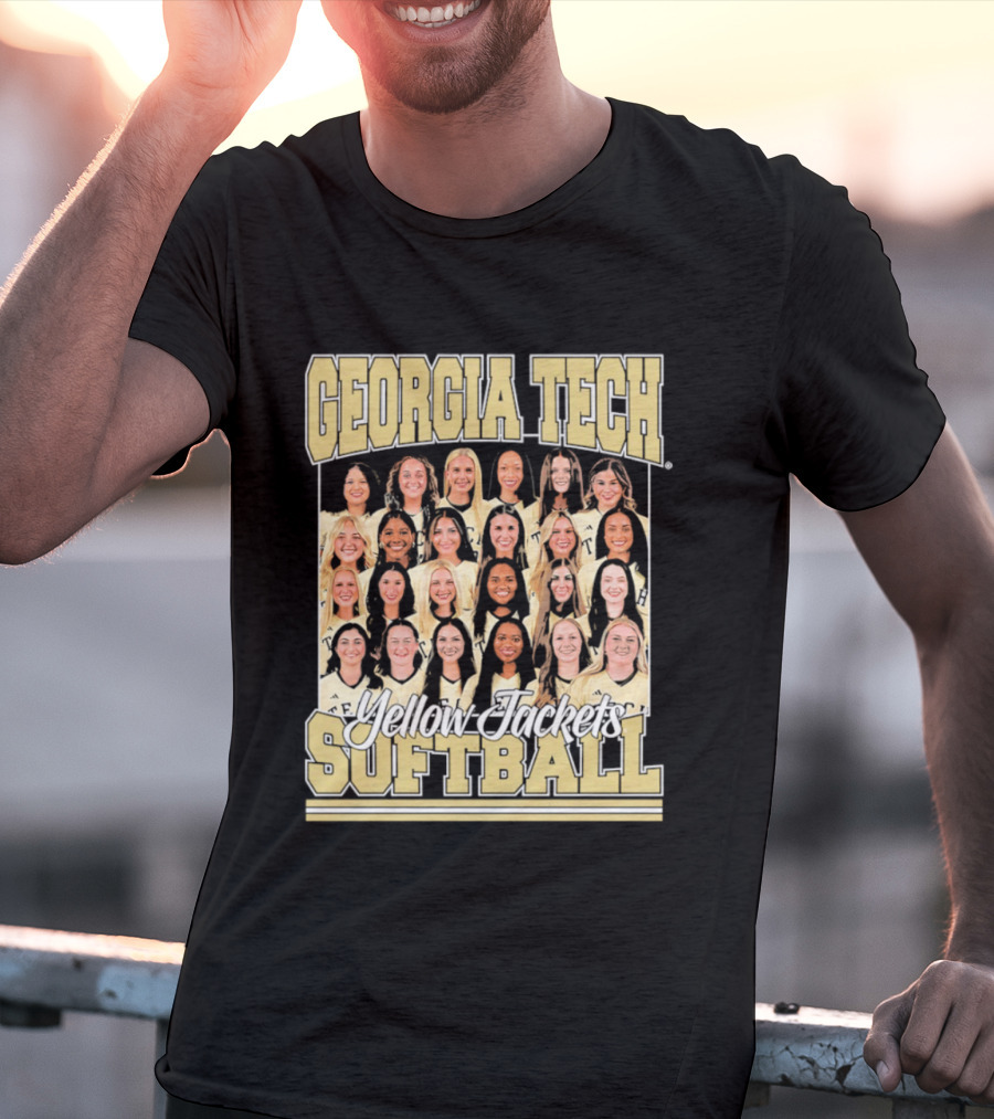 Georgia Tech Yellow Jackets Softball Women's Team Photo T-Shirt