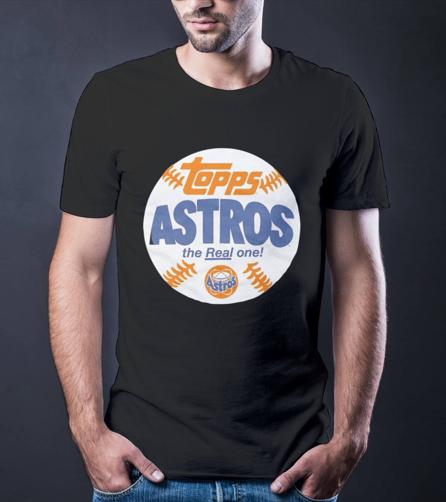 Topps Astros The Real One Baseball Shape T-Shirt