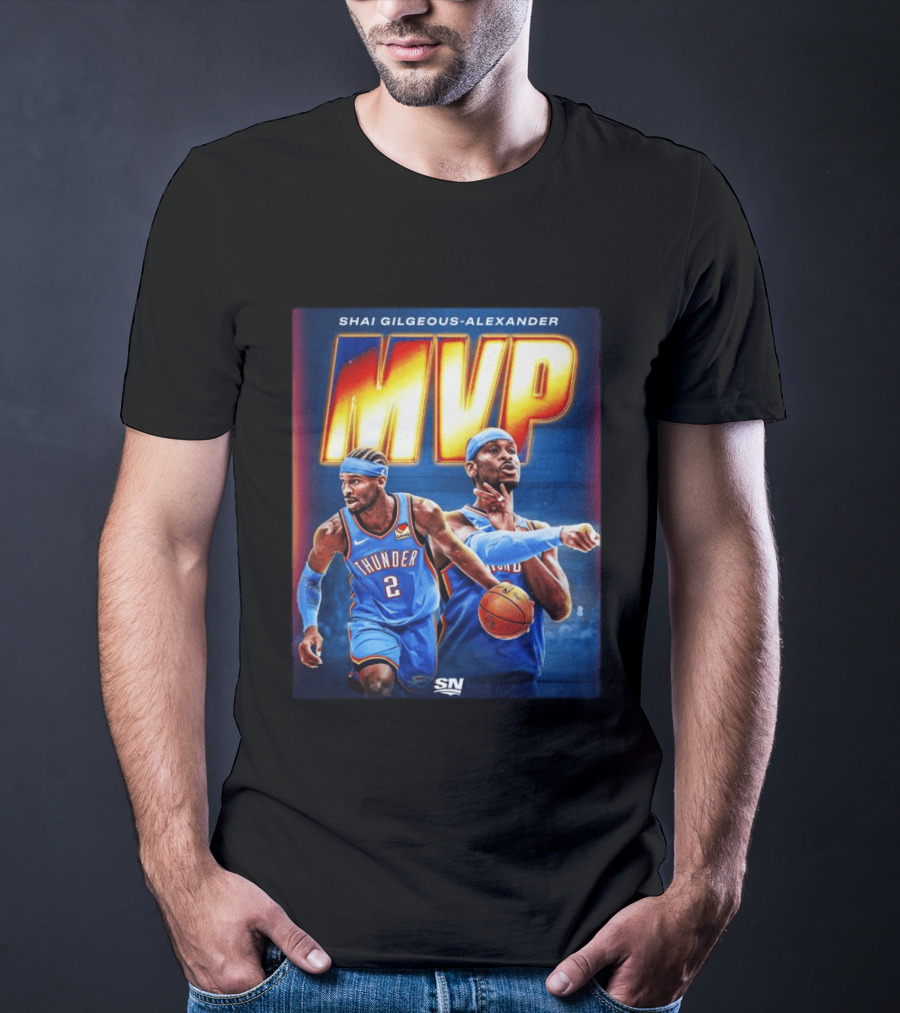 Shai Gilgeous Alexander Thunder MVP Basketball Star T-Shirt