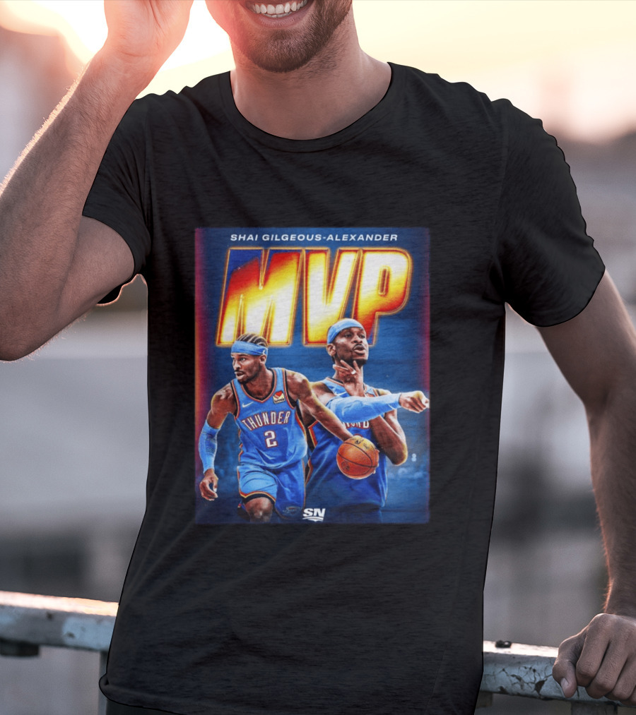 Shai Gilgeous Alexander Thunder MVP Basketball Star T-Shirt