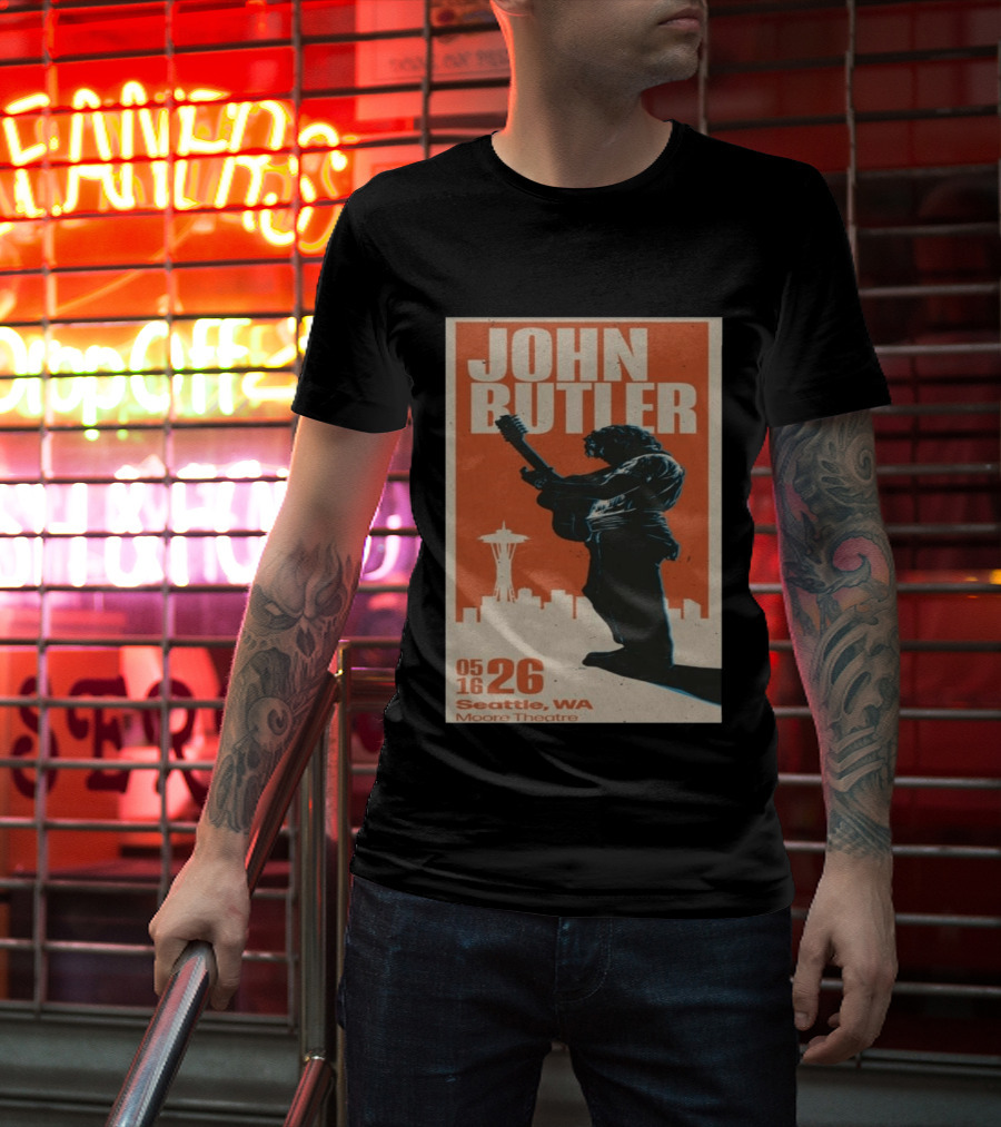 John Butler Live At Moore Theatre Seattle WA May 16 2026 T-Shirt