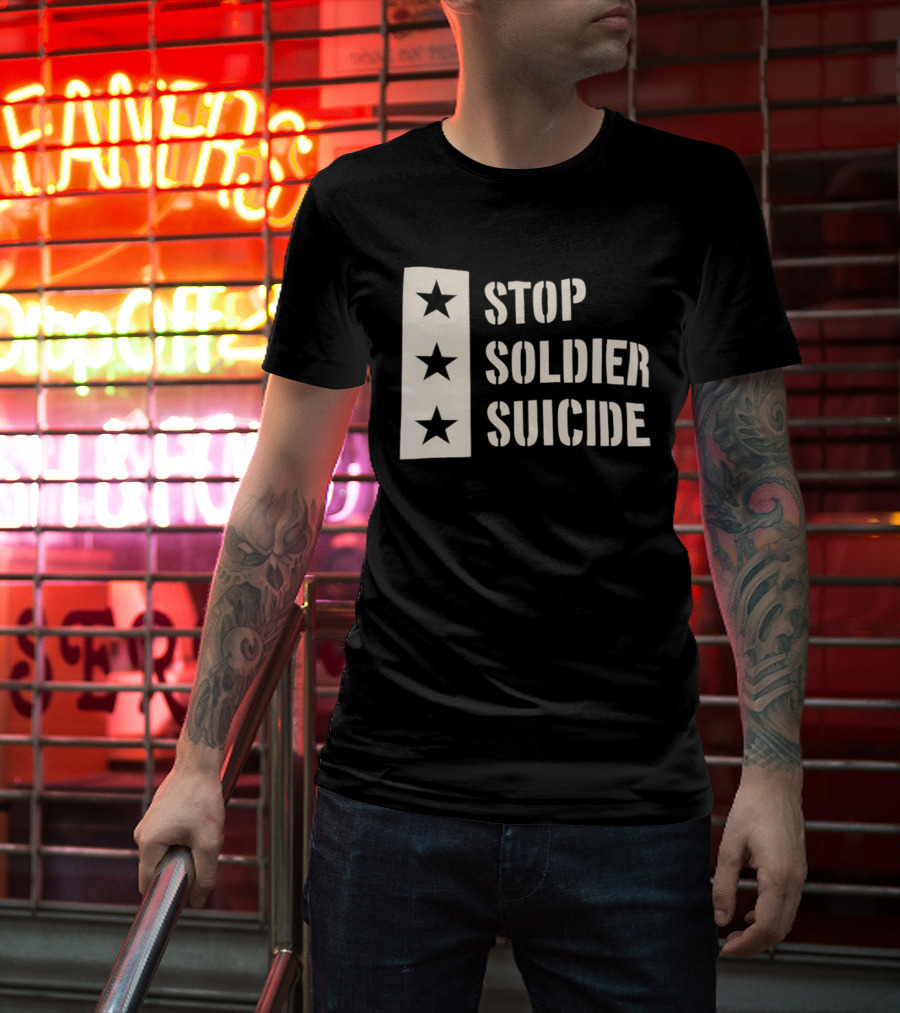 Stop Soldier Suicide Three Star T-Shirt
