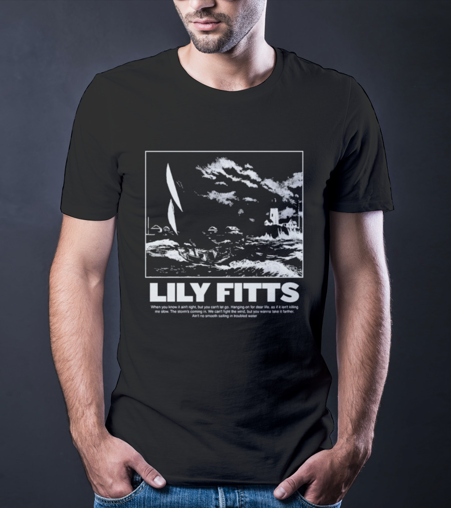 Lily Fitts Troubled Water Sailing And Lighthouse T-Shirt