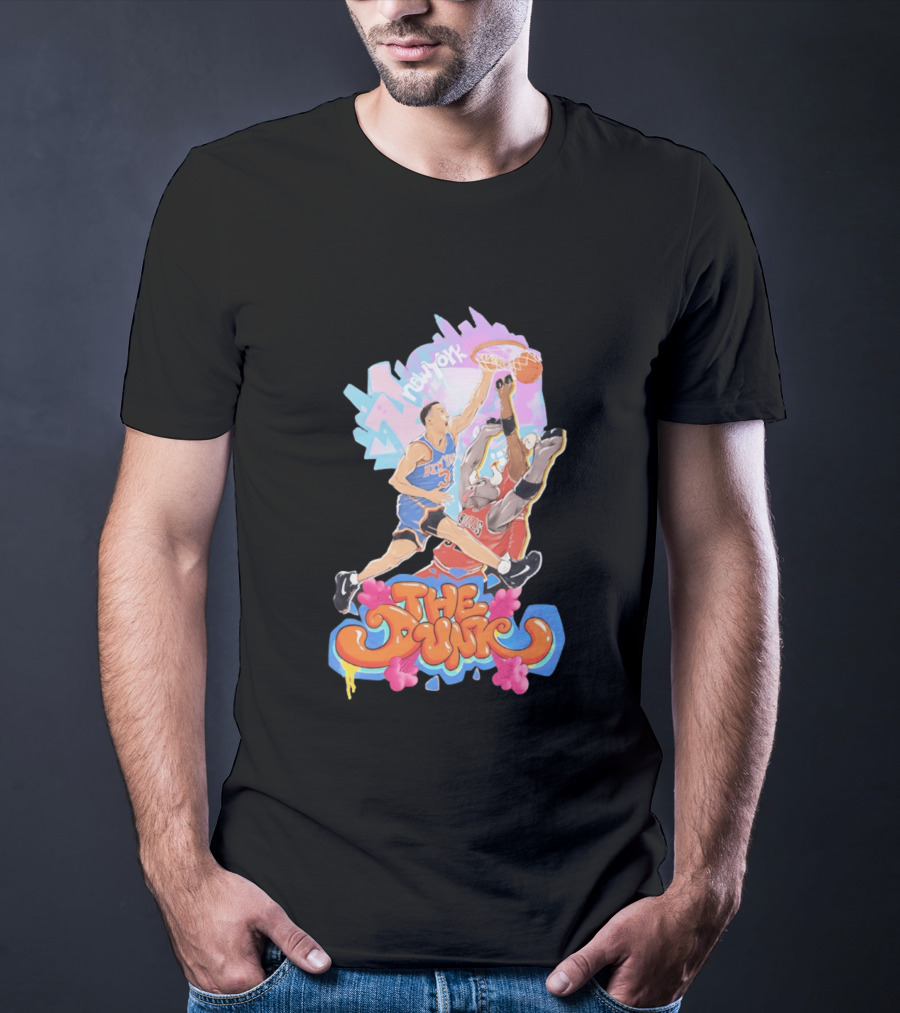 The Dunk New York Knicks Basketball Action Graffiti T-Shirt