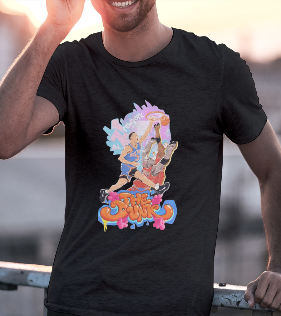 The Dunk New York Knicks Basketball Action Graffiti T-Shirt