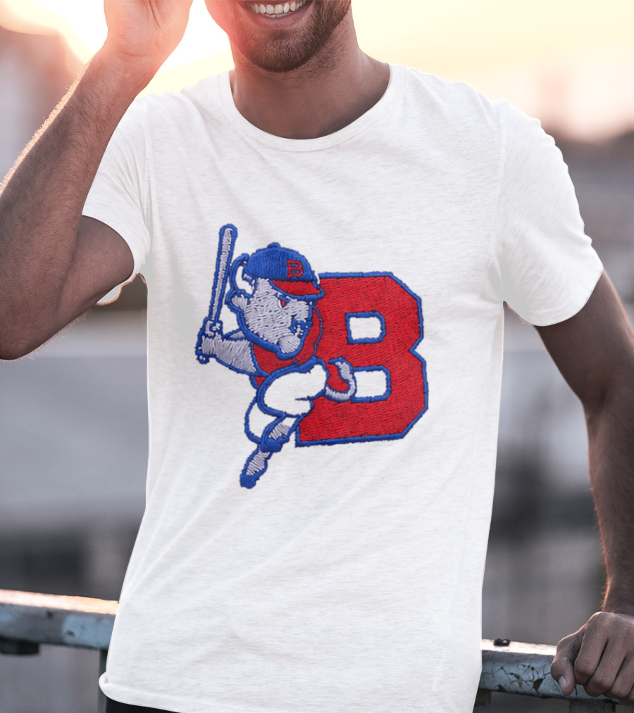 2026 Buffalo Bisons Big League Chew B Logo Baseball Bat Hitting Buffalo Embroidery Hat T-Shirt