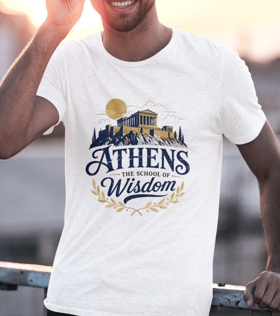Athens Wisdom Academy Parthenon Symbolism T-Shirt