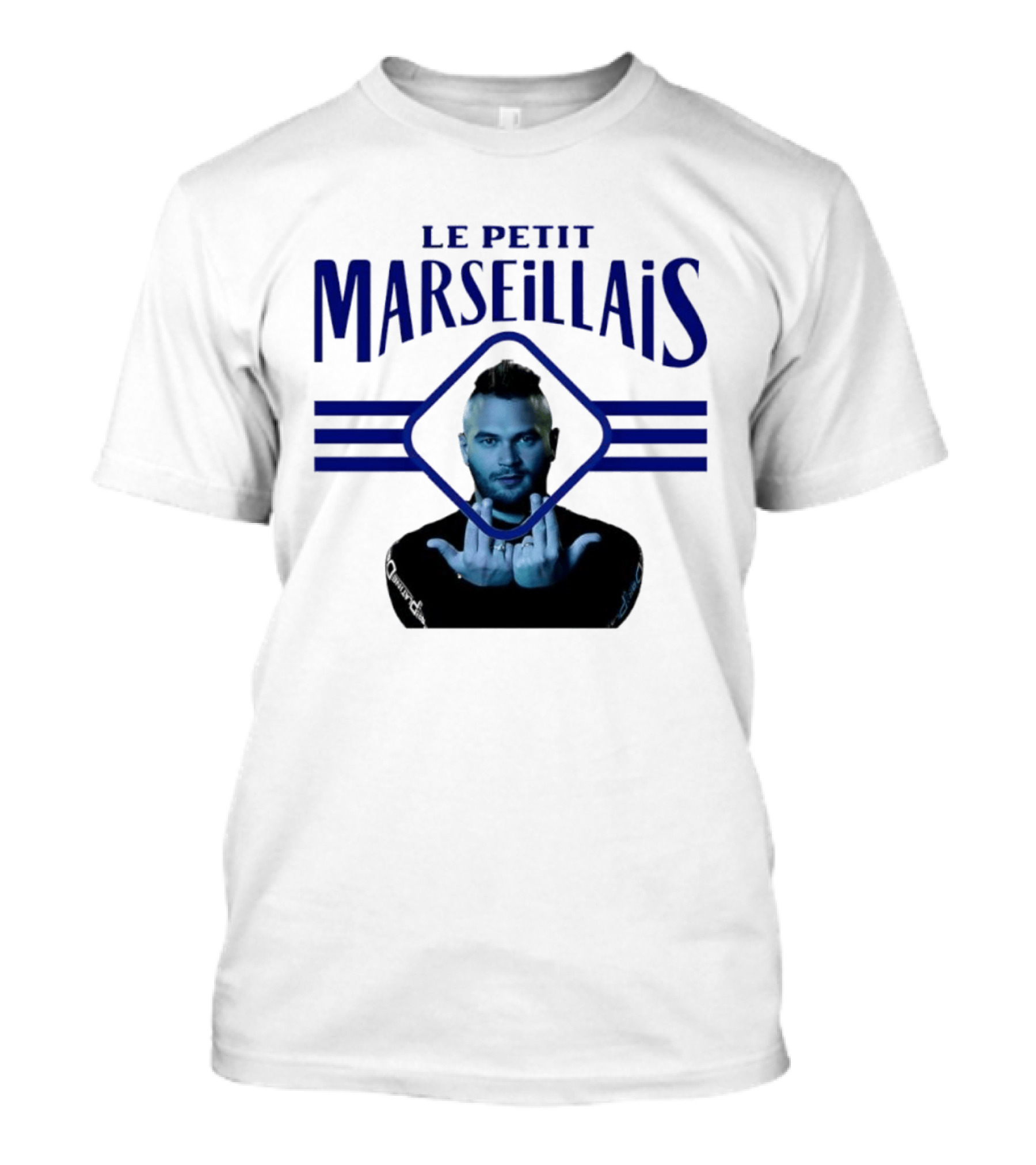 Le Petit Marseillais Blue Logo With Man In Diamond Frame T-Shirt