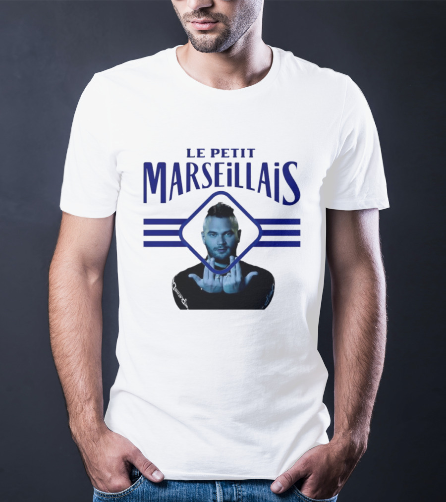 Le Petit Marseillais Blue Logo With Man In Diamond Frame T-Shirt
