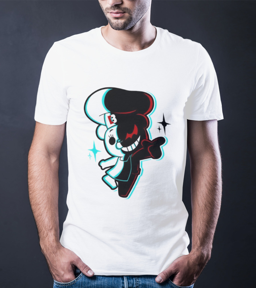 Danganronpa Monokuma Funkin B Symbol Neon T-Shirt