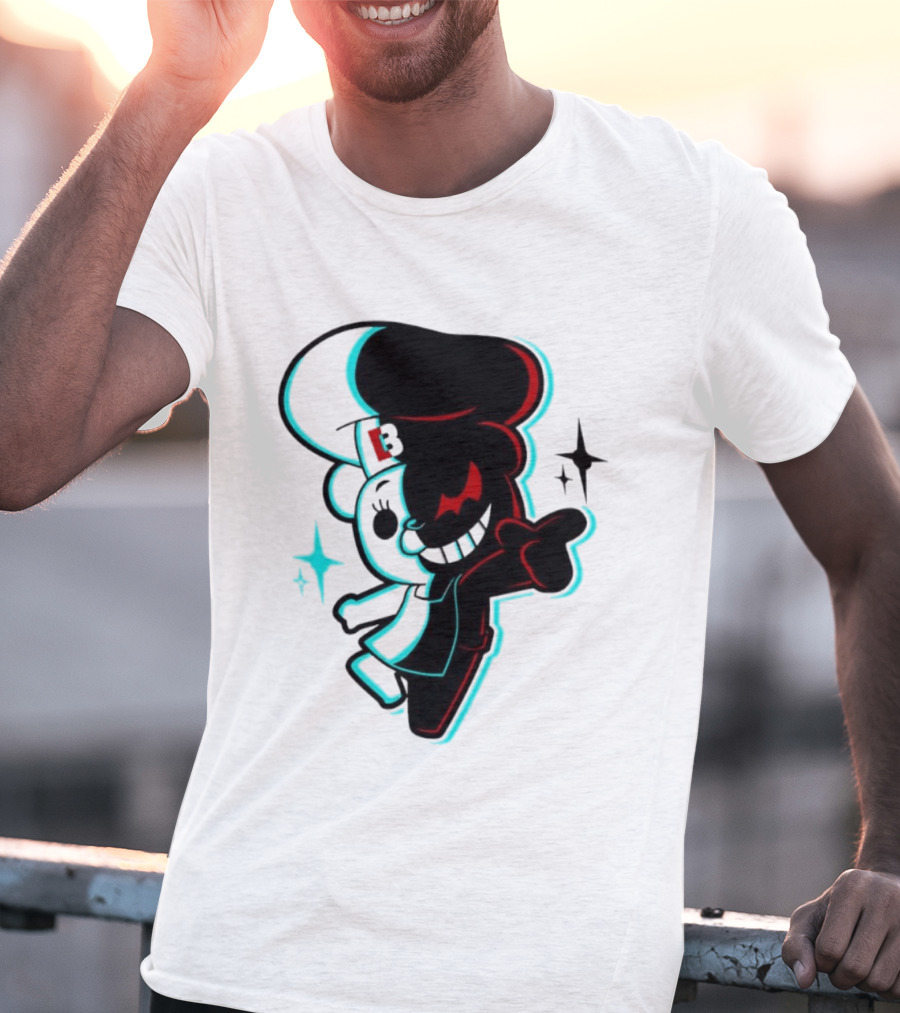 Danganronpa Monokuma Funkin B Symbol Neon T-Shirt