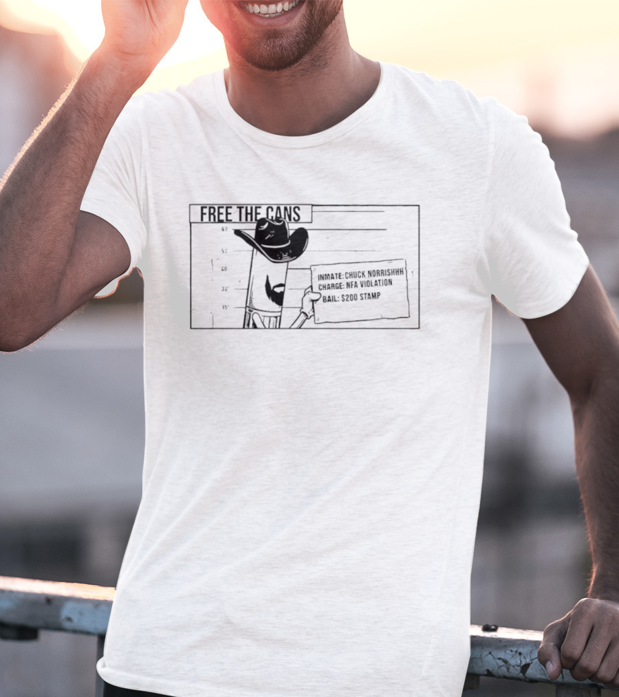 Free The Cans Inmate Chuck Gunshow NFA Violation Bail 200 Stamp T-Shirt
