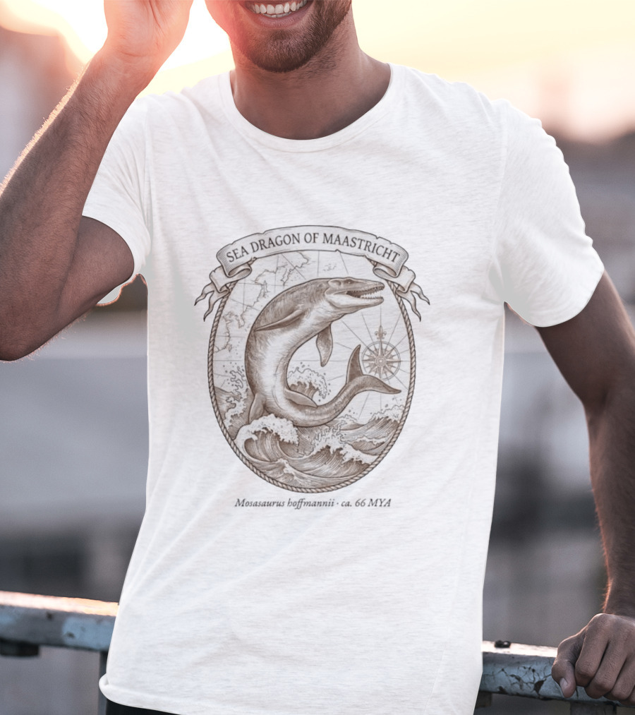 Sea Dragon Of Maastricht Mosasaurus Hoffmannii Prehistoric Marine Navigator T-Shirt