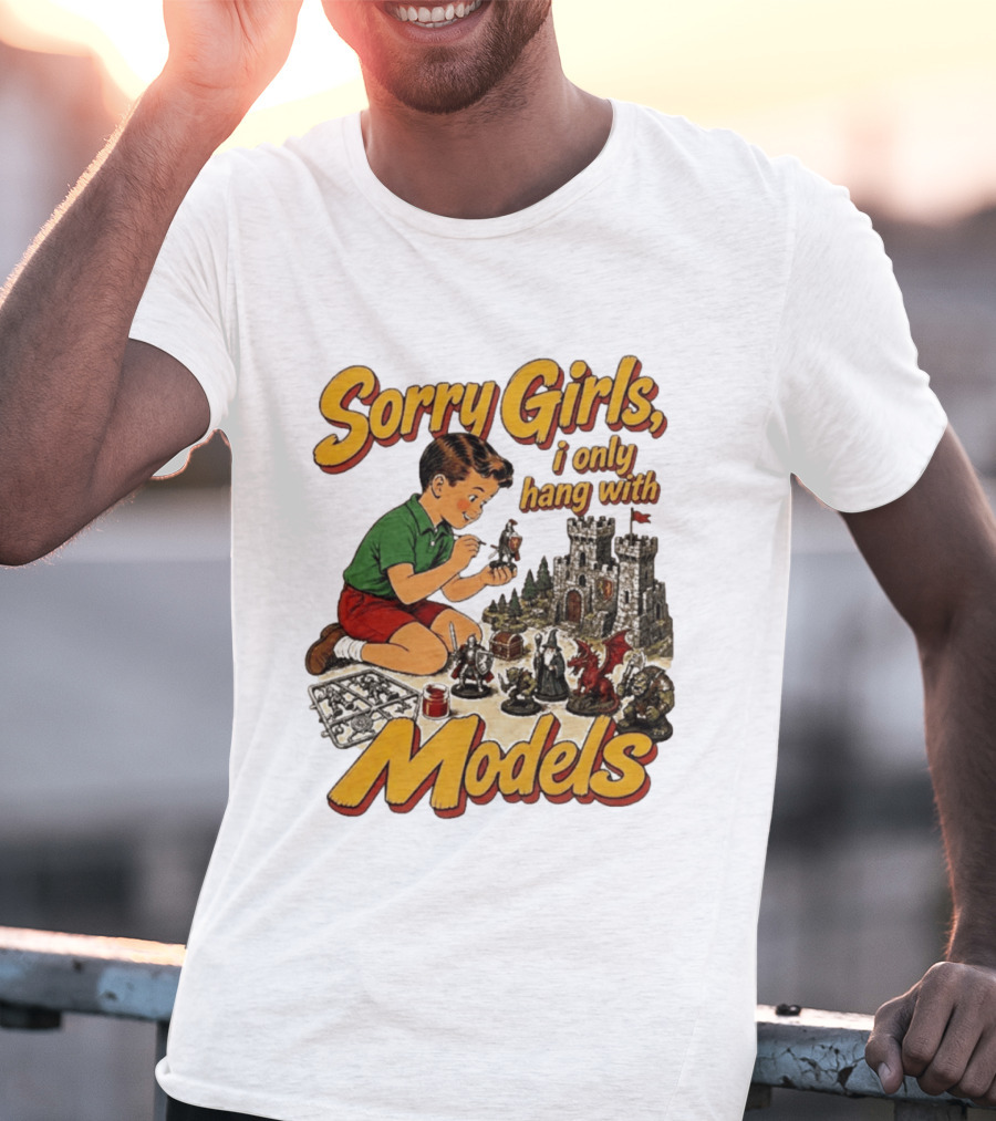 Sorry Girls I Only Hang With Models Vintage Wizard Castle Playset T-Shirt