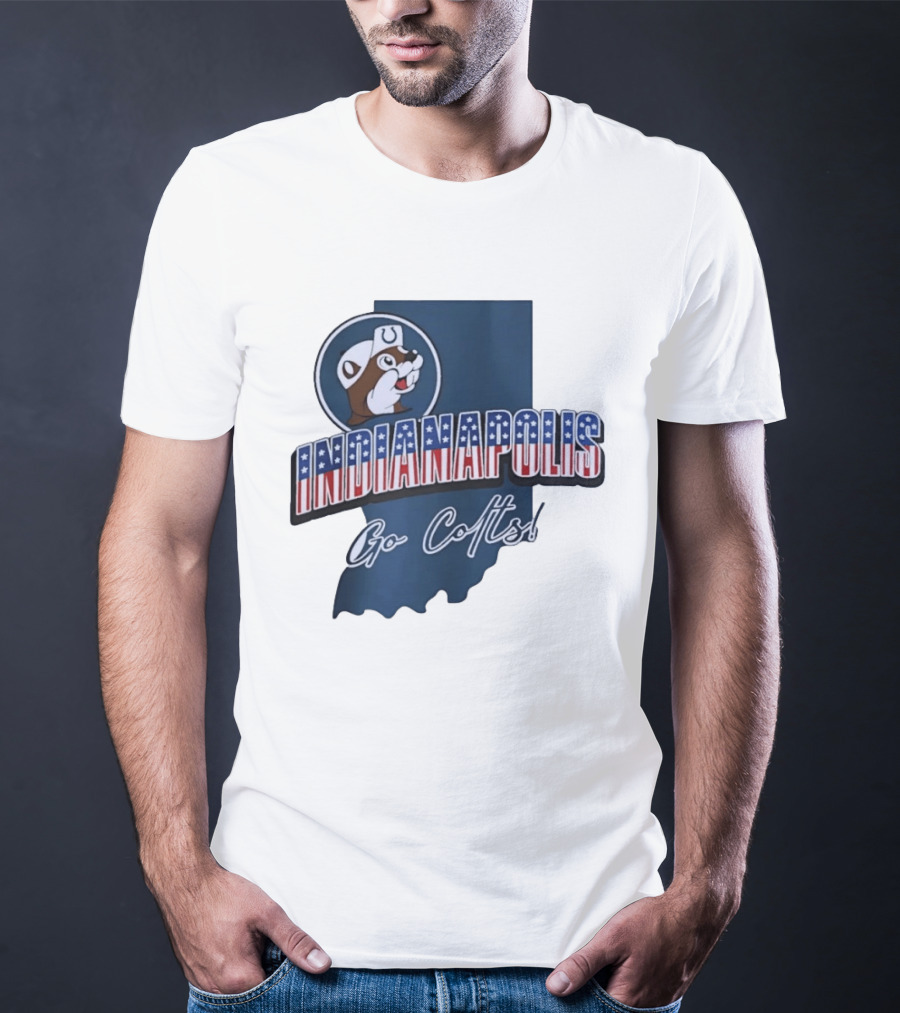 Indianapolis Colts Buc Ee's Patriotic Indiana Map Go Colts T-Shirt