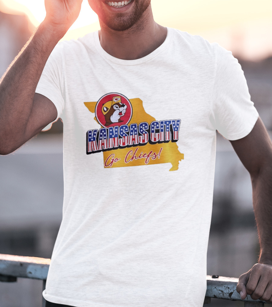 Kansas City Go Chiefs Buc Ee's Missouri Map T-Shirt