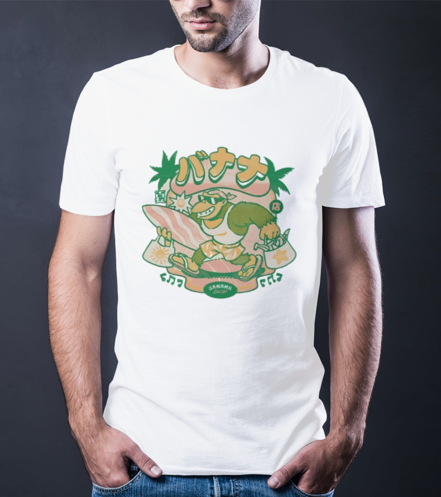 Kong Banana Shop Summer Surfing Monkey Adventure T-Shirt