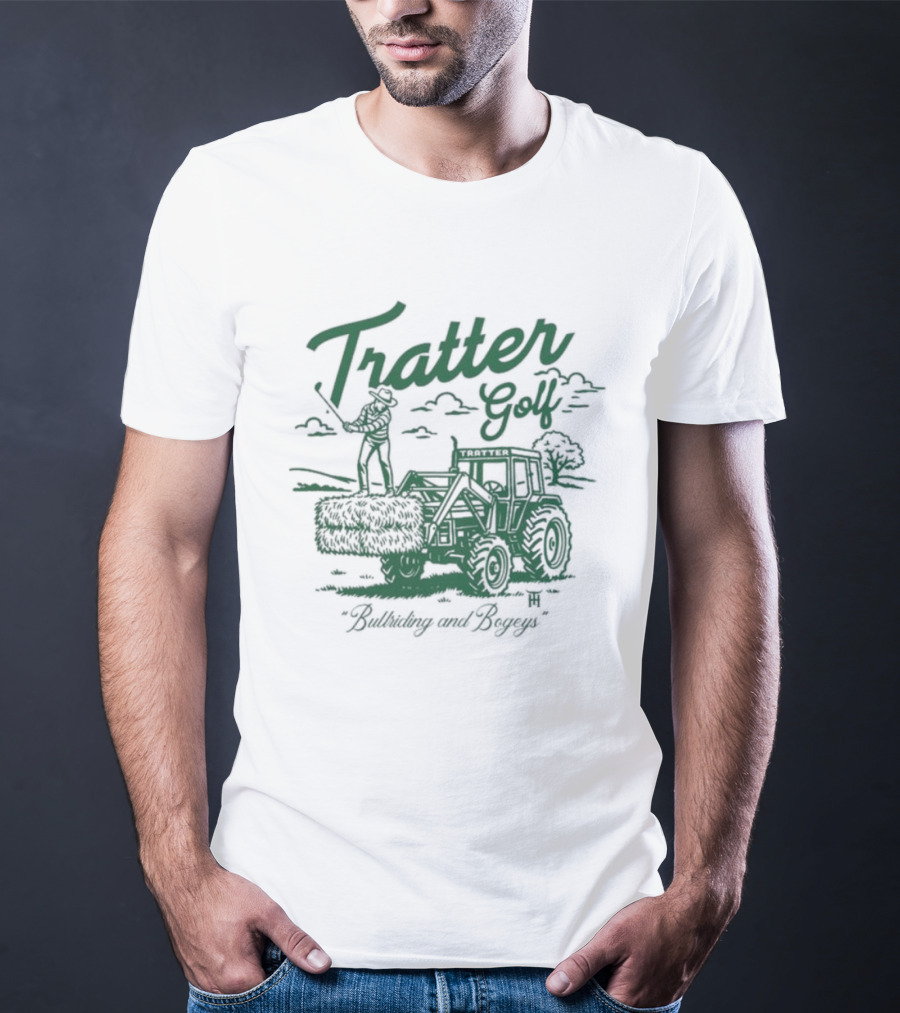 Tratter Golf Shankers And Slingers Tractor Scene T-Shirt