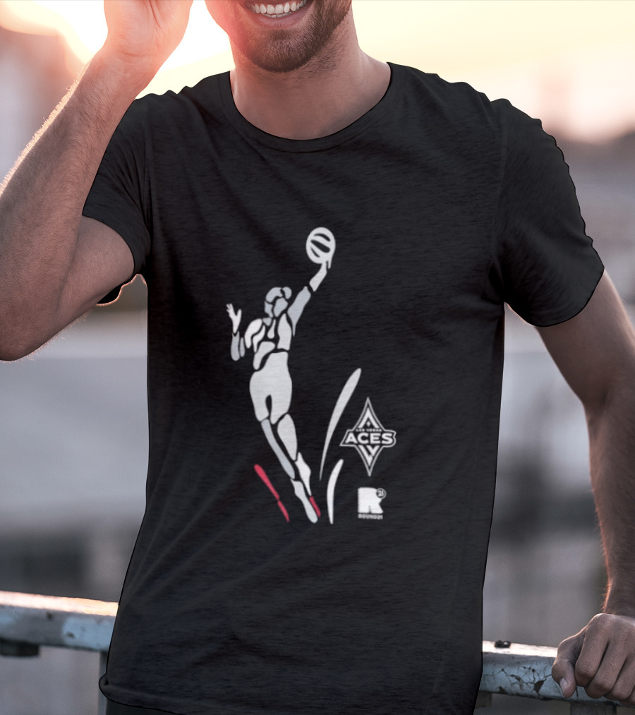 WNBA Las Vegas Aces Round21 Victory Dunk T-Shirt