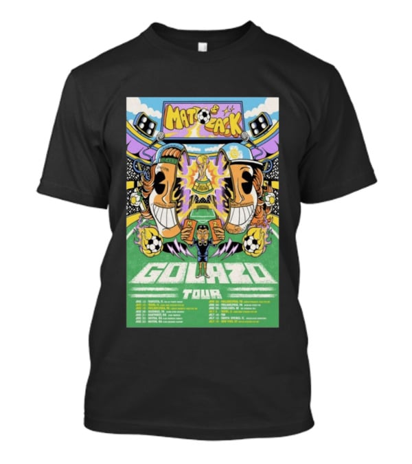 Matt And Zack Golazo Tour 26 June July Soccer Event Featuring Iconic World Cup Trophy And Speaker T-Shirt