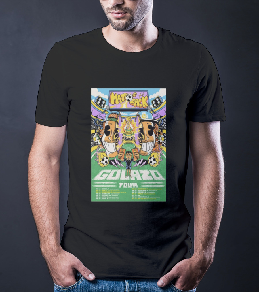 Matt And Zack Golazo Tour 26 June July Soccer Event Featuring Iconic World Cup Trophy And Speaker T-Shirt