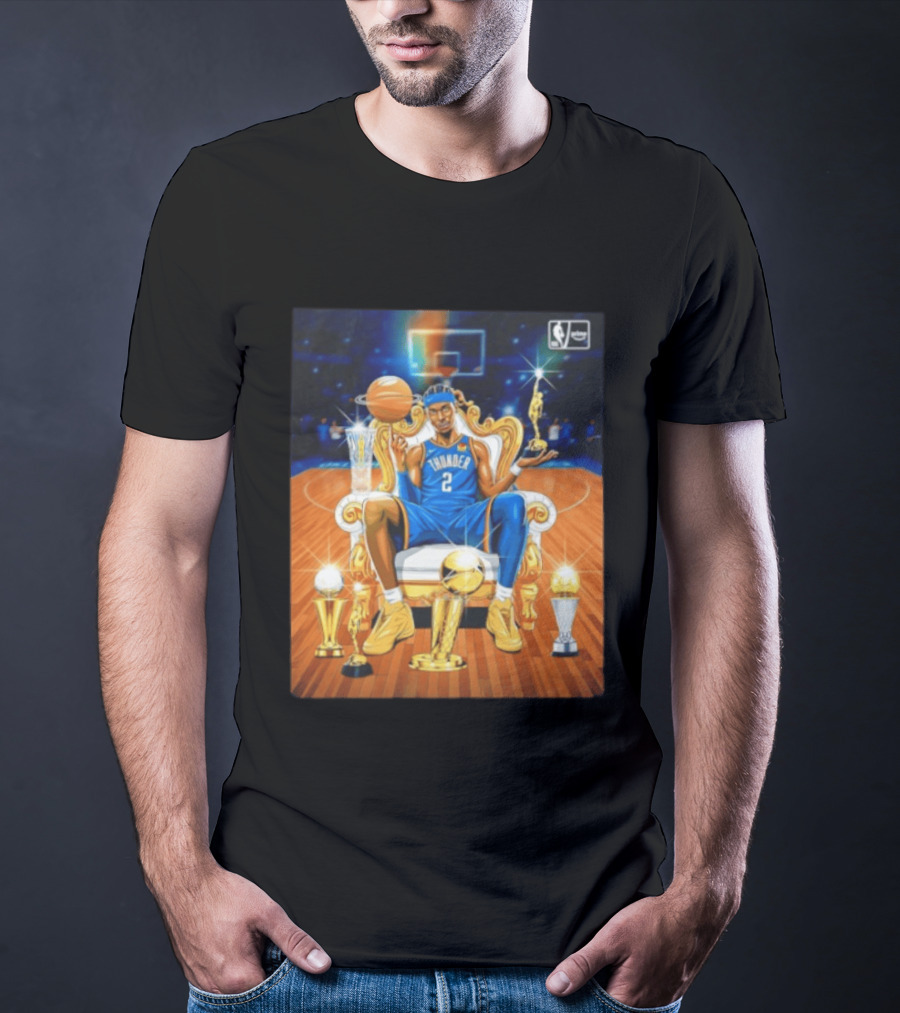 Shai Gilgeous Alexander Thunder NBA MVP 2025 26 Trophy Collection T-Shirt
