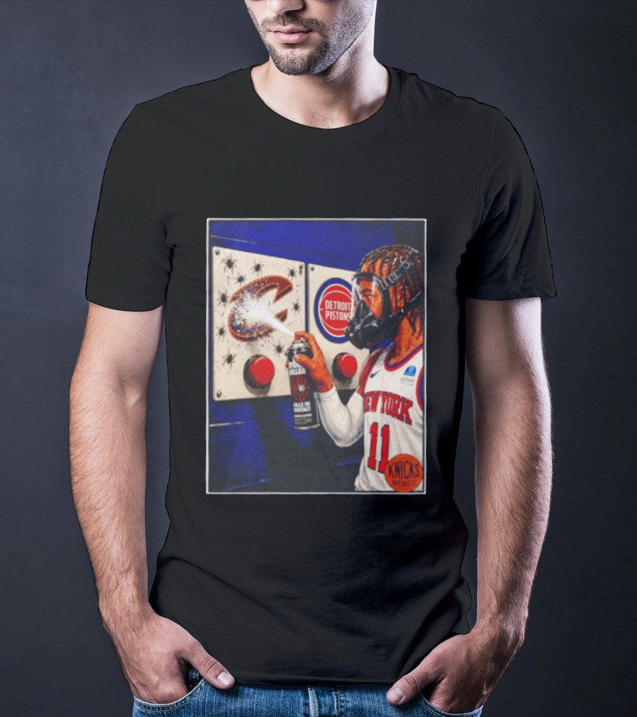 Spider Killer Jalen Brunson 11 New York Knicks Cavaliers Pistons Spray Knicks Mexico T-Shirt