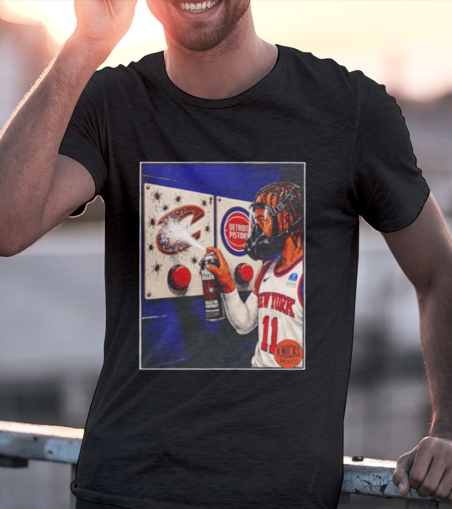 Spider Killer Jalen Brunson 11 New York Knicks Cavaliers Pistons Spray Knicks Mexico T-Shirt