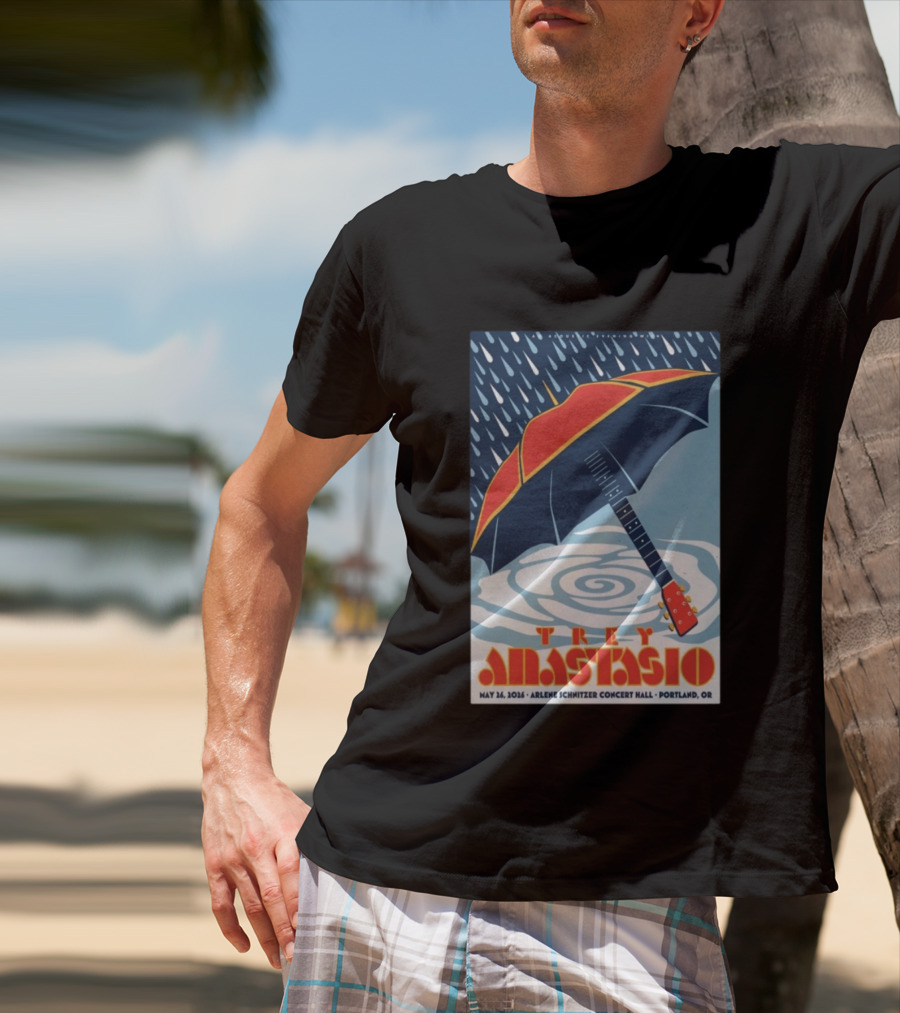 Trey Anastasio Arlene Schnitzer Concert Hall Portland OR May 26 2026 Umbrella Guitar T-Shirt