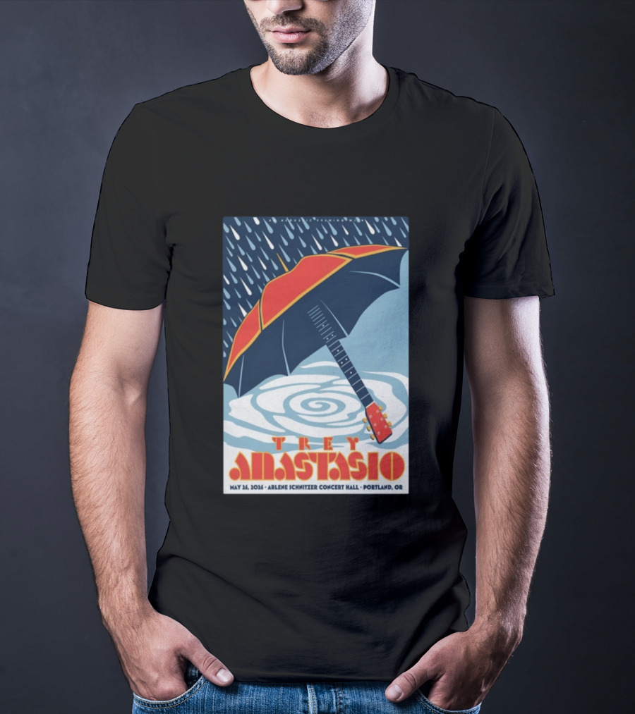 Trey Anastasio Arlene Schnitzer Concert Hall Portland OR May 26 2026 Umbrella Guitar T-Shirt