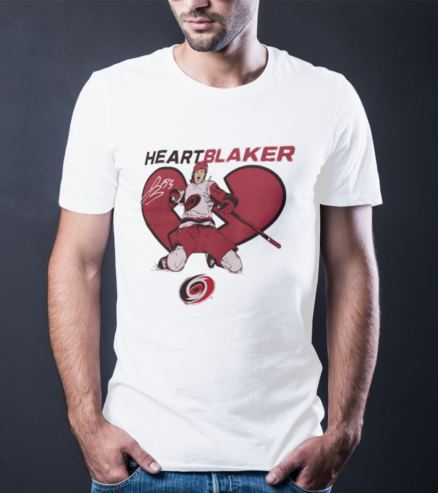 Brent Burns Heartblaker Carolina Hurricanes Broken Heart T-Shirt