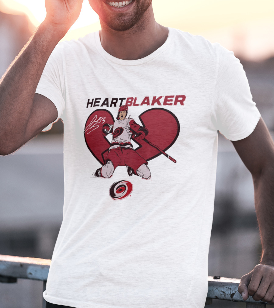 Brent Burns Heartblaker Carolina Hurricanes Broken Heart T-Shirt