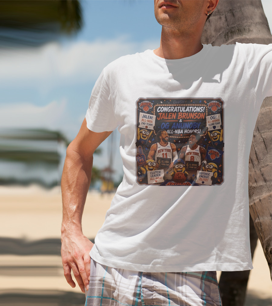 Congratulations Jalen Brunson OG Anunoby New York Knicks AllNBA Honors Second Team T-Shirt