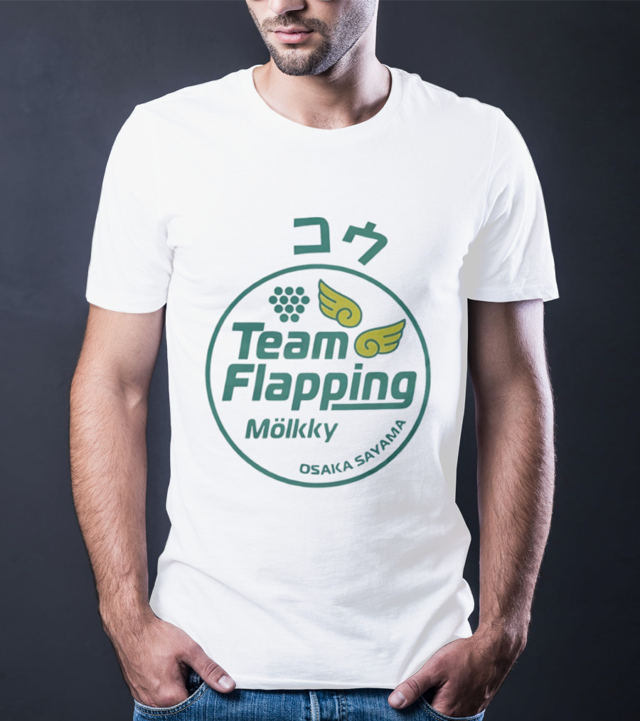 Team Flapping Mölkky Osaka Sayama Wings Winged Pins T-Shirt