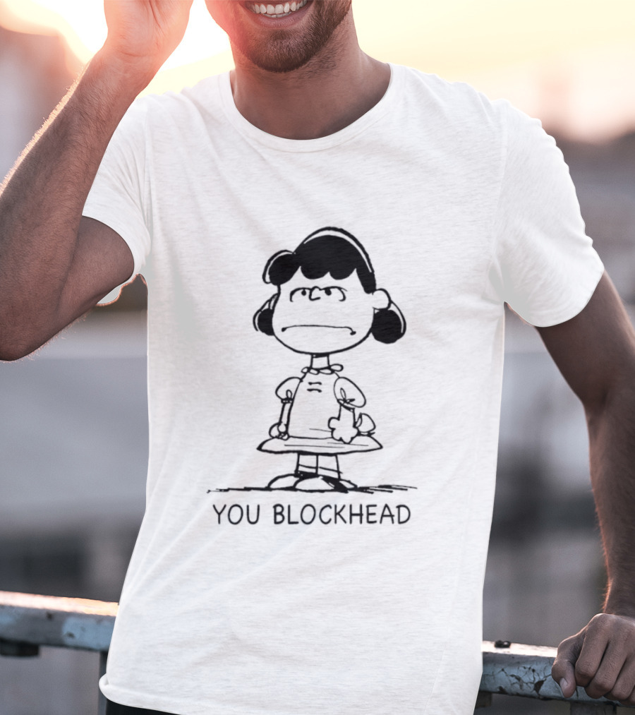 Lucy Peanuts You Blockhead Classic Comic T-Shirt
