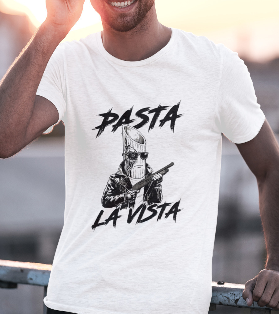 Pasta La Vista Funny Penne Terminator Pun T-Shirt
