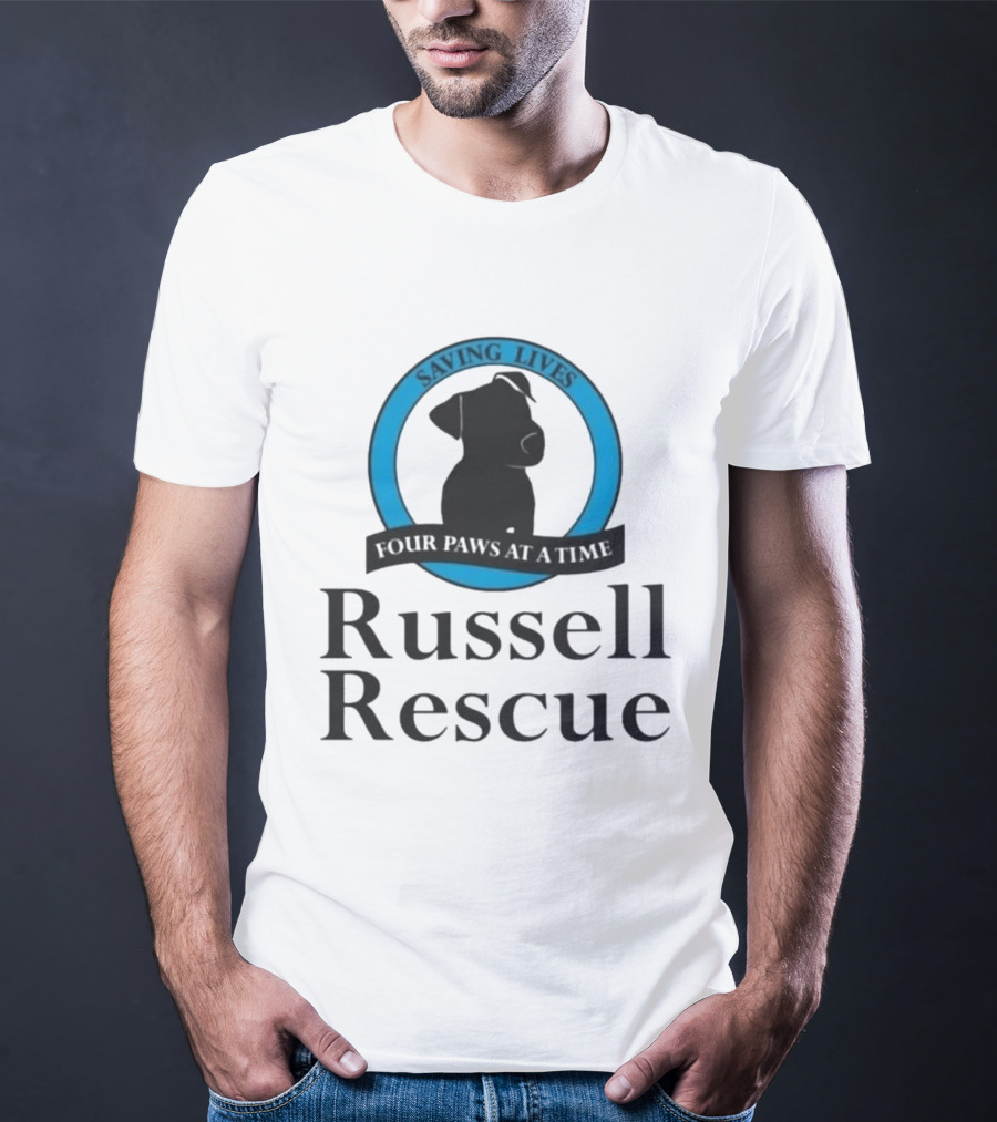 Russell Rescue Saving Lives Four Paws At A Time T-Shirt