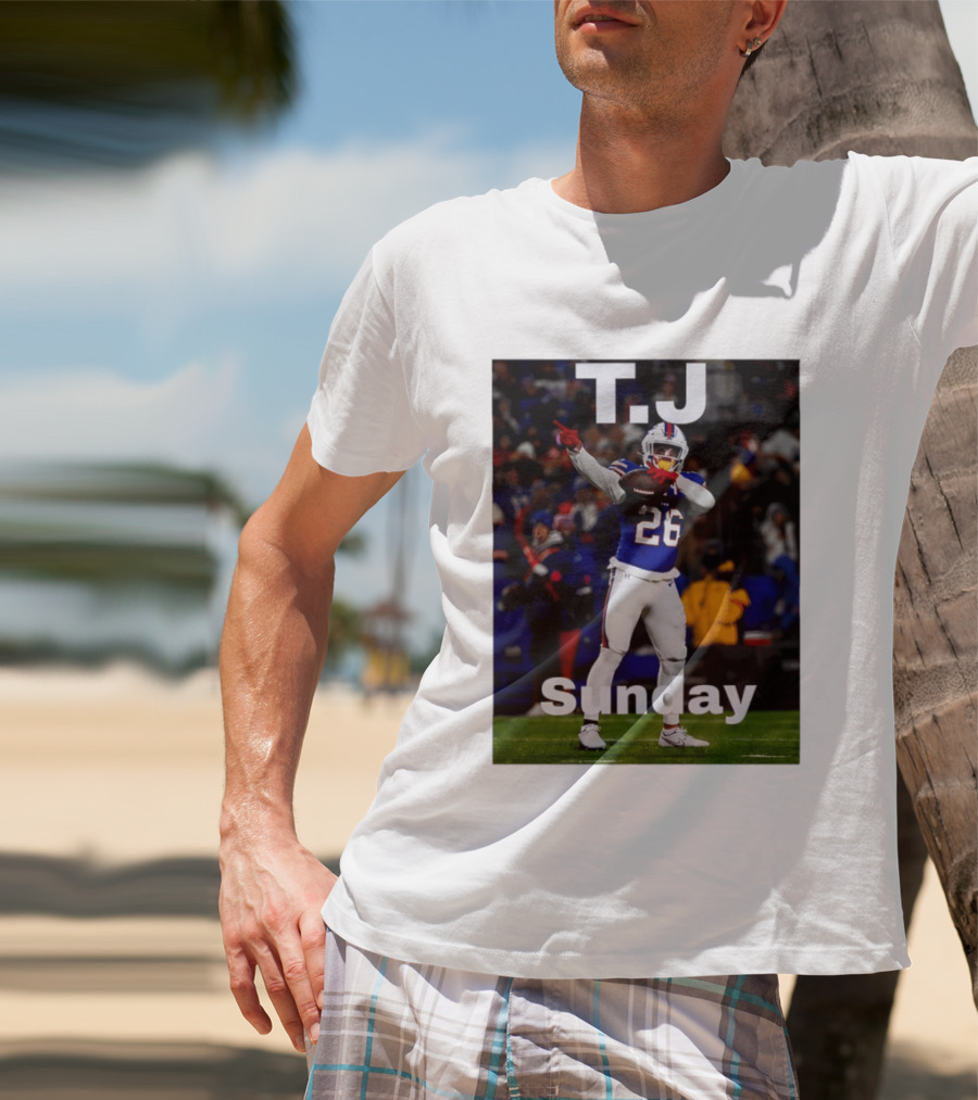 T.J. 26 Buffalo Bills Sunday T-Shirt