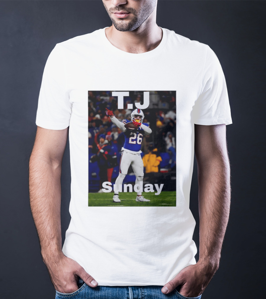 T.J. 26 Buffalo Bills Sunday T-Shirt