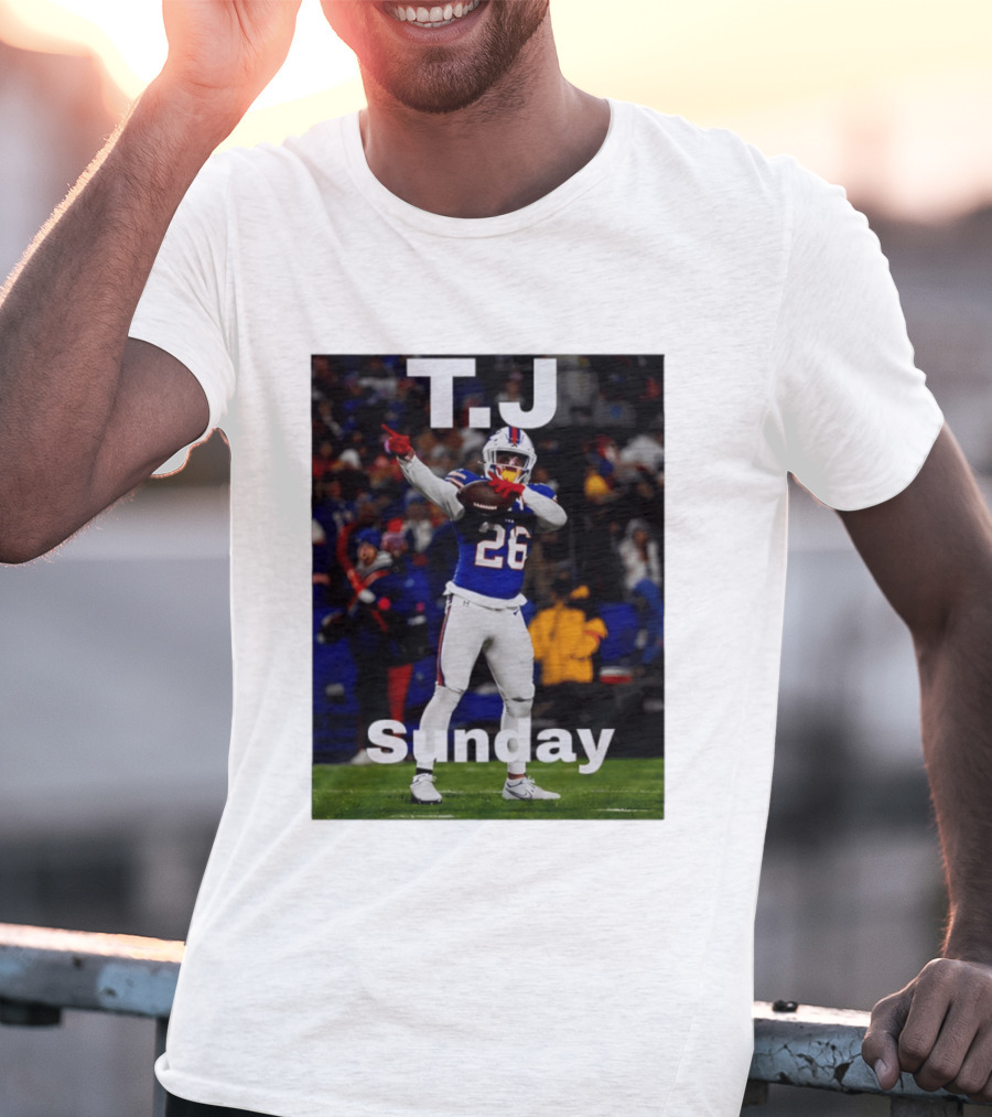 T.J. 26 Buffalo Bills Sunday T-Shirt