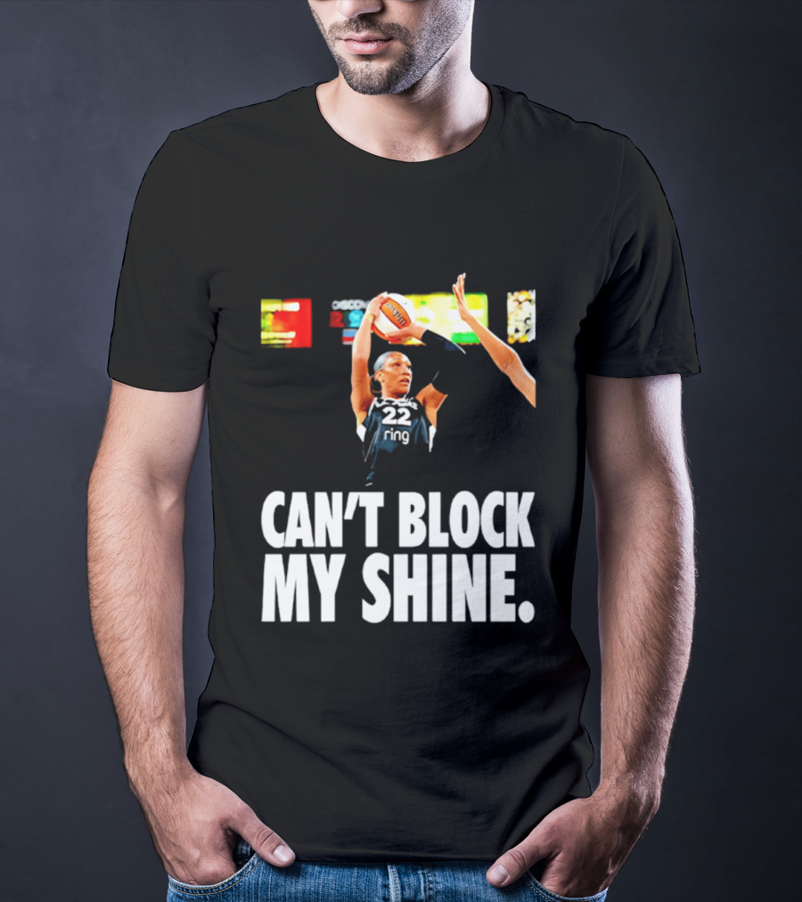 A'ja Wilson Can't Block My Shine Las Vegas Aces Basketball Triumph T-Shirt