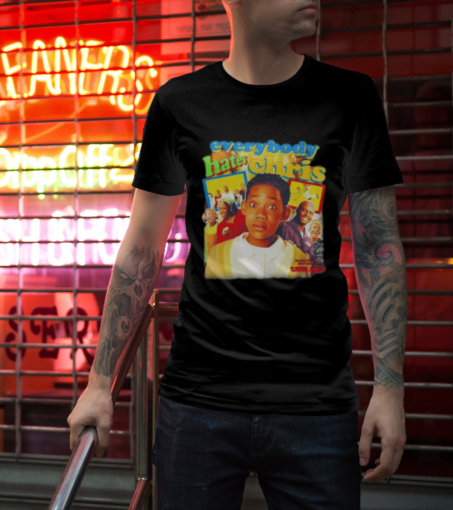 Everybody Hates Chris Show Characters Collage Colorful T-Shirt